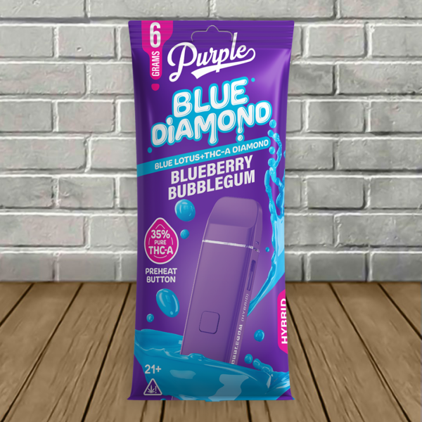 Purple Blue Diamond Blue Lotus + THCa Diamonds Disposable 6g - Image 4